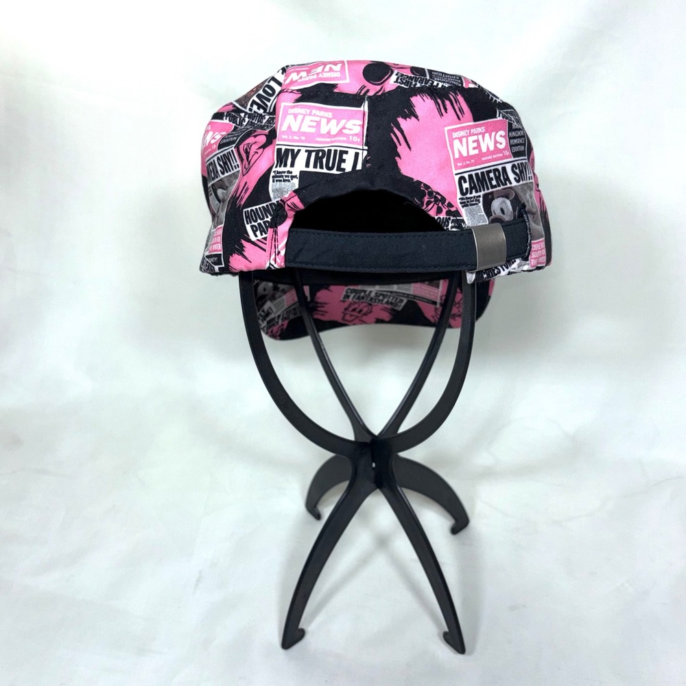 Disney Parks Mickey Minnie Mouse Newspaper Print Baseball Cap Adult Adjustable - Picture 5 of 14